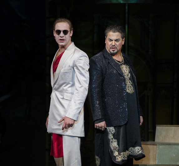 Koltai-Nagy Balázs (Mister X) és Nagy Sándor (Vlagyimir Vlagyimirovics) a Cirkuszhercegnő c. operettben
