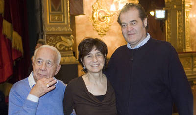 Gianfranco de Bosio, Naná Cecchi, Fried Péter (Don Giovanni próbáján) - © theater.hu - Ilovszky  Béla